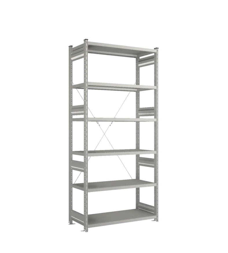 Стеллаж СТ-031-Цинк-2279-1000-500-6 полок-С добавлением ребра жесткости