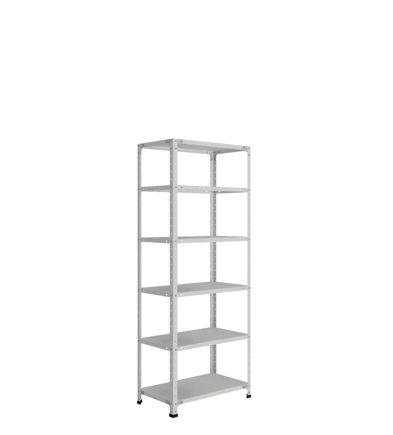 СТ-012 х 1800 х 700 х окрашен. х 400 х 6 полок х Цинк х Без рёбер жёсткости