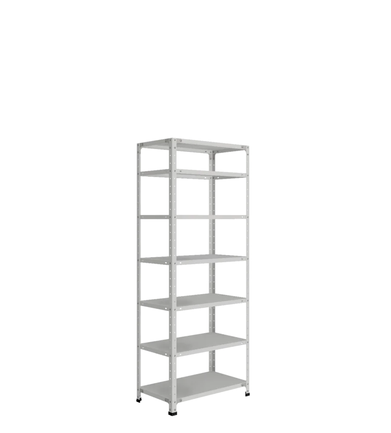 СТ-012 х 1800 х 700 х окрашен. х 400 х 7 полок х RAL 7038 х Без рёбер жёсткости