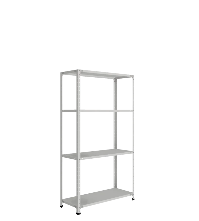 СТ-012 х 1800 х 1000 х окрашен. х 400 х 4 полки х Цинк х Без рёбер жёсткости