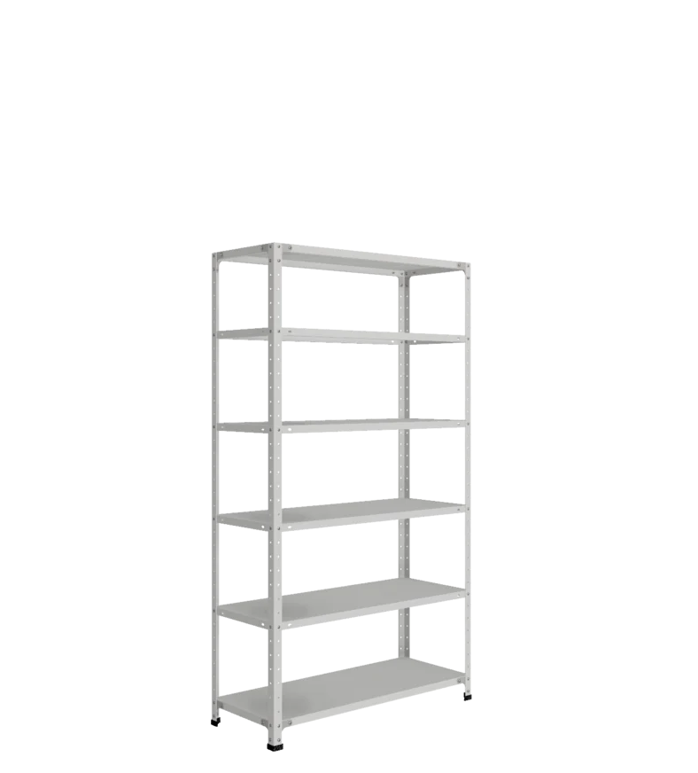 СТ-012 х 1800 х 1000 х окрашен. х 400 х 6 полок х Цинк х Без рёбер жёсткости