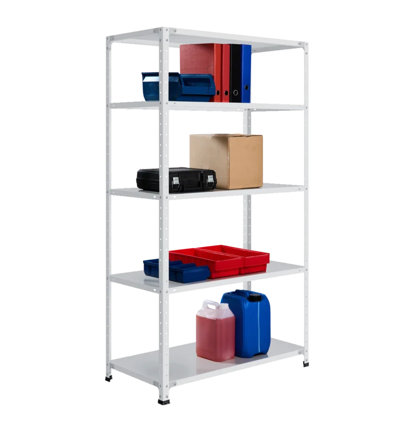 СТ-012 х 1800 х 1000 х окрашен. х 500 х 5 полок х RAL 7038 х Без рёбер жёсткости