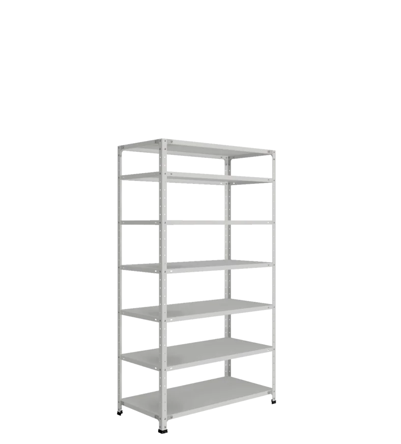 СТ-012 х 1800 х 1000 х окрашен. х 500 х 7 полок х RAL 7038 х Без рёбер жёсткости