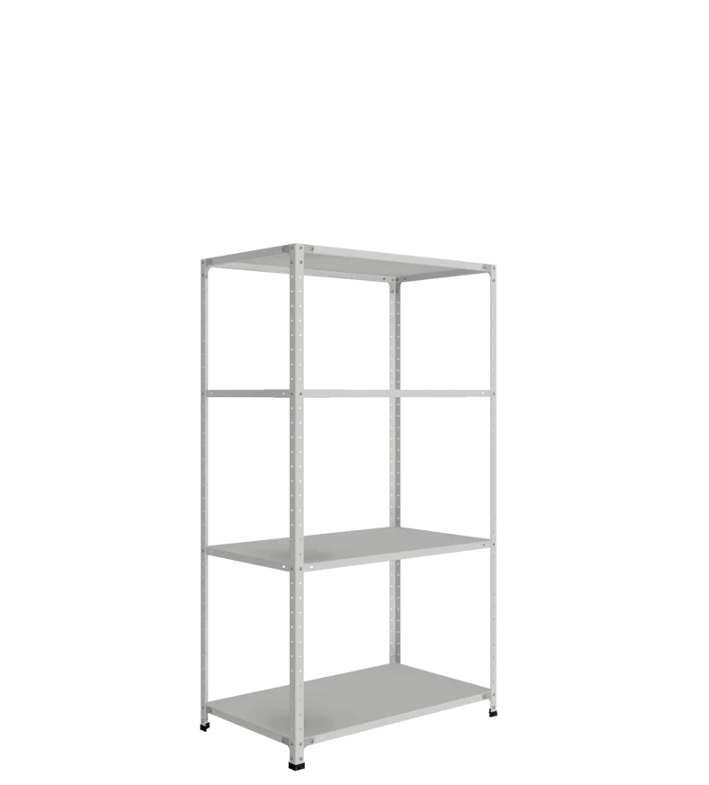 СТ-012 х 1800 х 1000 х окрашен. х 600 х 4 полки х RAL 7038 х Два ребра жесткости на полку