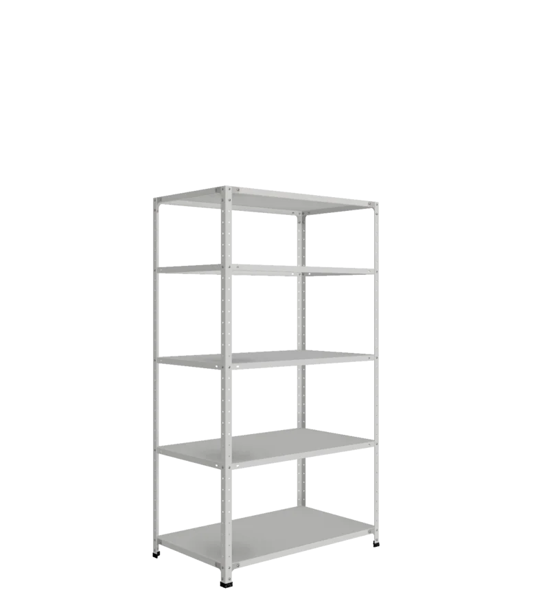 СТ-012 х 1800 х 1000 х окрашен. х 600 х 5 полок х RAL 7038 х Два ребра жесткости на полку