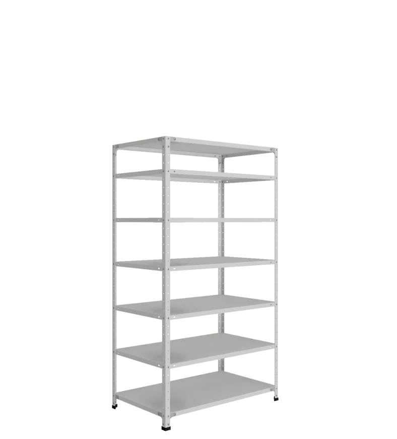 СТ-012 х 1800 х 1000 х окрашен. х 600 х 7 полок х RAL 7038 х Без рёбер жёсткости