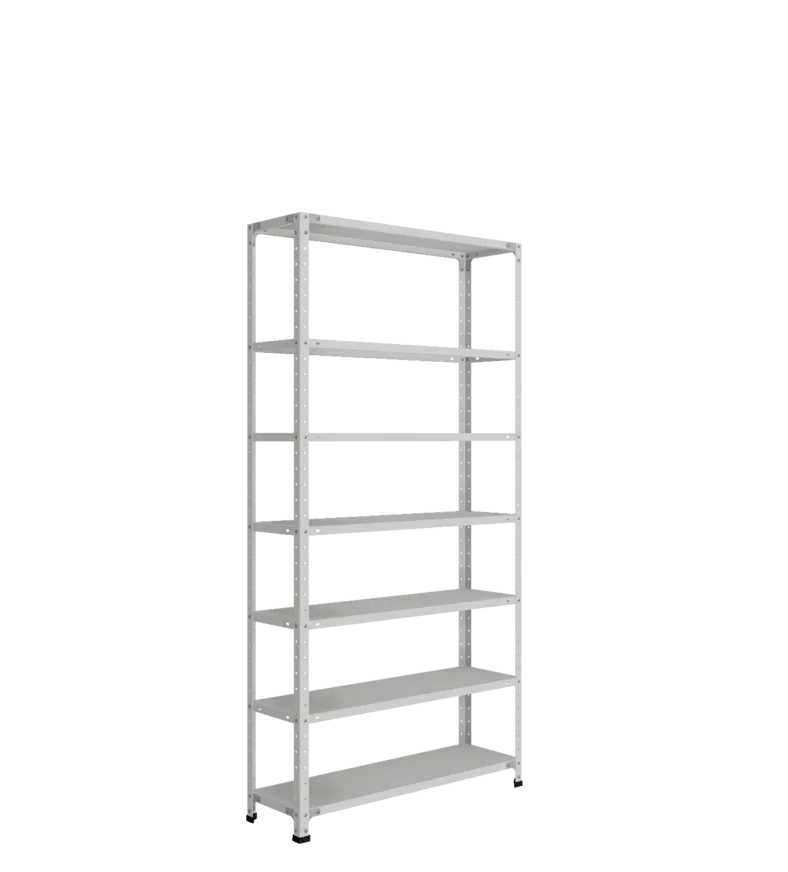 СТ-012 х 2000 х 1000 х окрашен. х 300 х 7 полок х Цинк х Без рёбер жёсткости