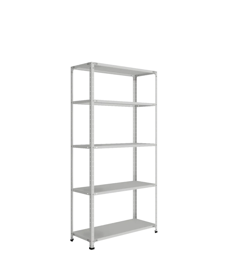 СТ-012 х 2000 х 1000 х окрашен. х 400 х 5 полок х RAL 7038 х Два ребра жесткости на полку