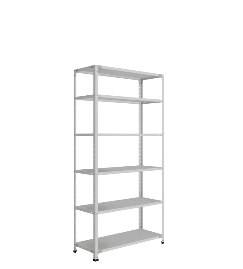 СТ-012 х 2000 х 1000 х окрашен. х 400 х 6 полок х Цинк х Без рёбер жёсткости