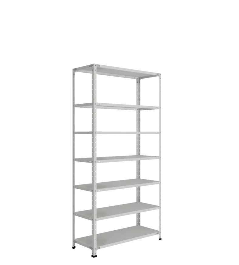 СТ-012 х 2000 х 1000 х окрашен. х 400 х 7 полок х RAL 7038 х Одно ребро жесткости на полку