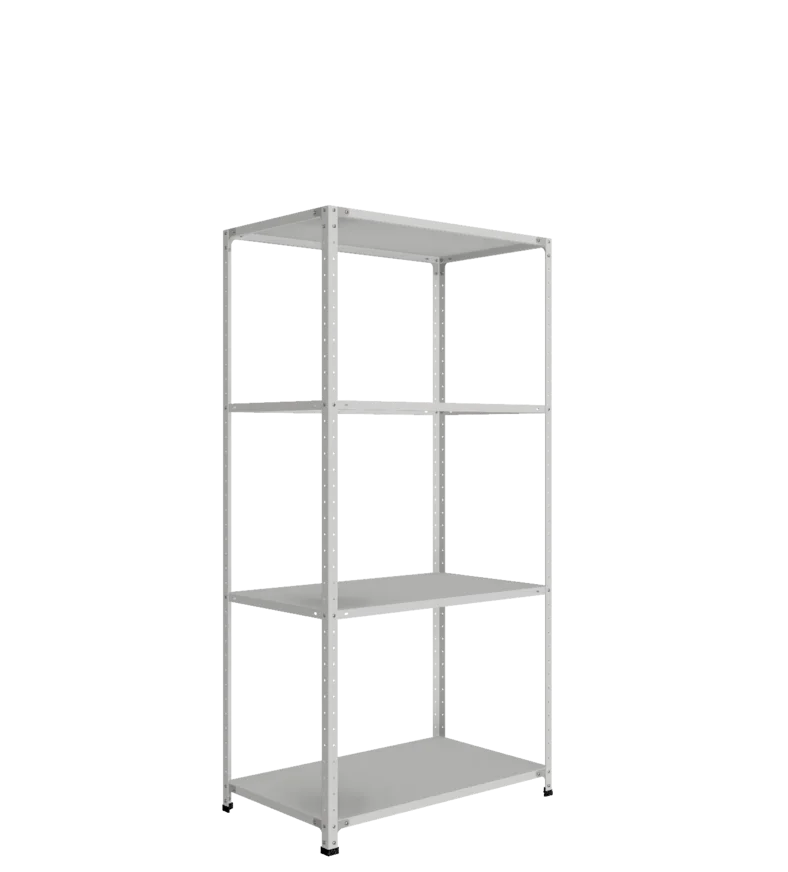 СТ-012 х 2000 х 1000 х окрашен. х 600 х 4 полки х RAL 7038 х Два ребра жесткости на полку