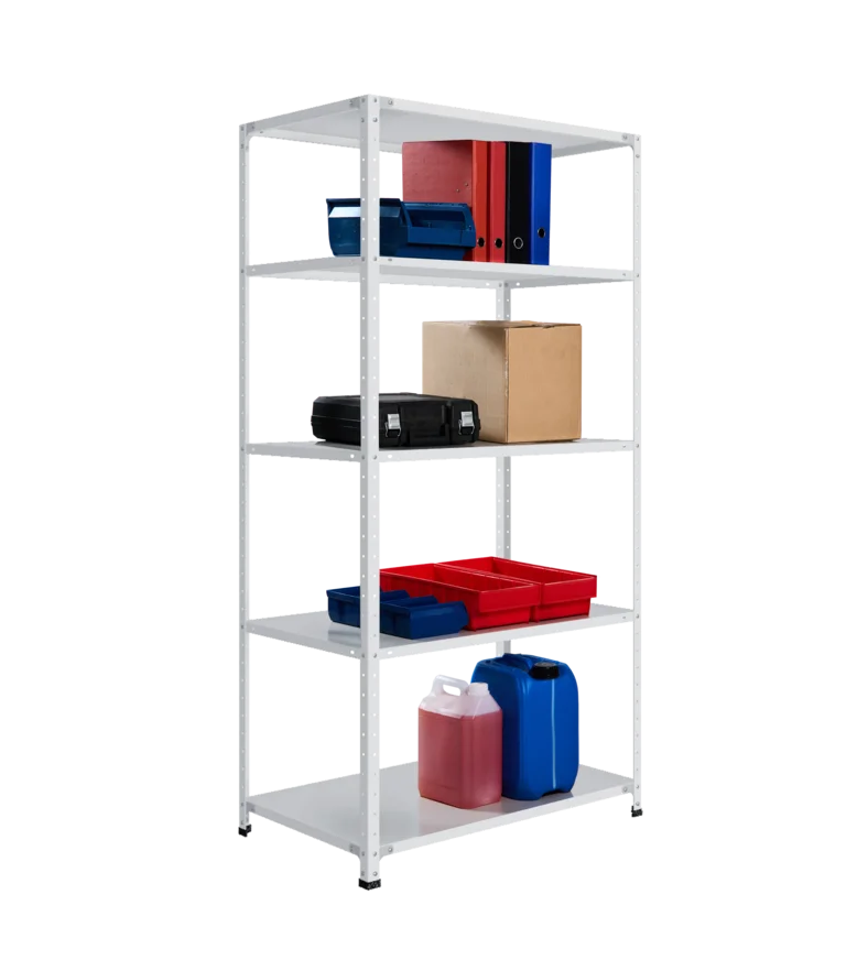 СТ-012 х 2000 х 1000 х окрашен. х 600 х 5 полок х RAL 7038 х Без рёбер жёсткости