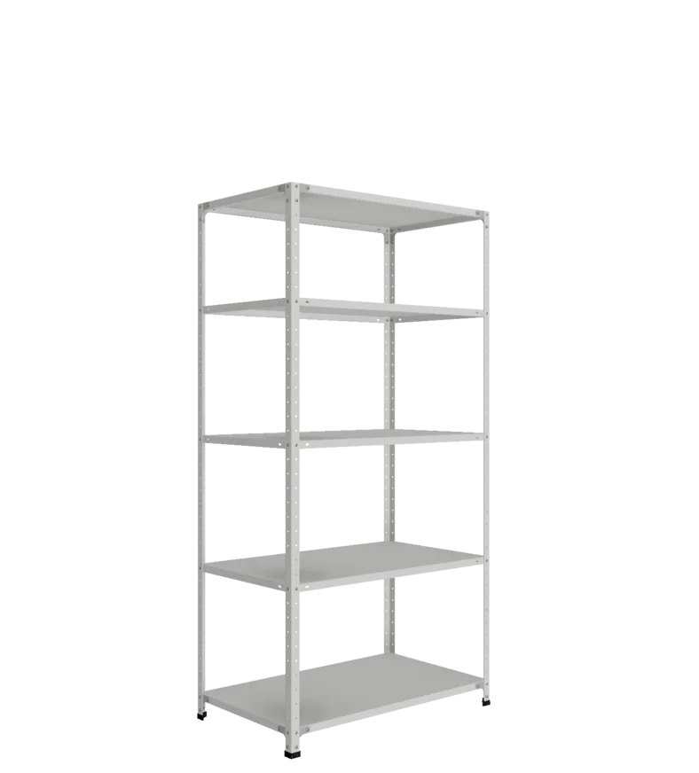 СТ-012 х 2000 х 1000 х окрашен. х 600 х 5 полок х RAL 7038 х Два ребра жесткости на полку