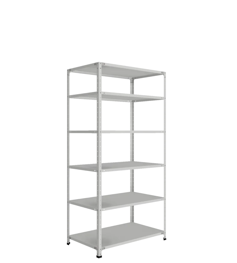 СТ-012 х 2000 х 1000 х окрашен. х 600 х 6 полок х RAL 7038 х Без рёбер жёсткости