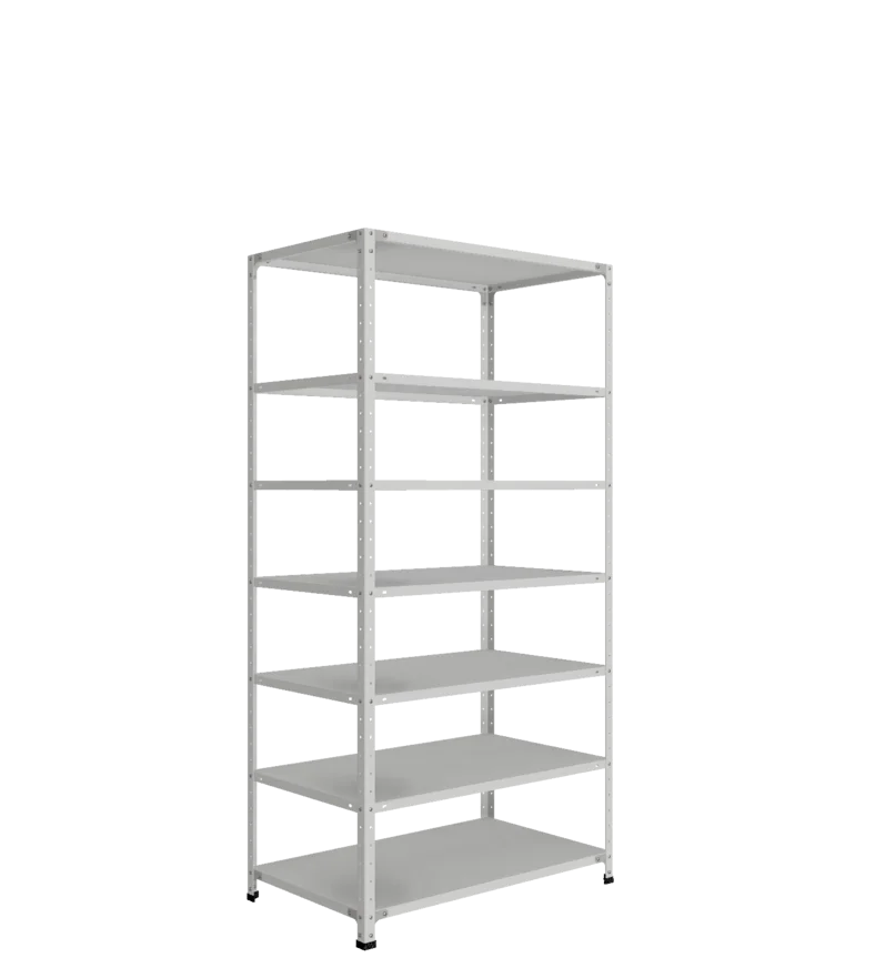 СТ-012 х 2000 х 1000 х окрашен. х 600 х 7 полок х Цинк х Без рёбер жёсткости