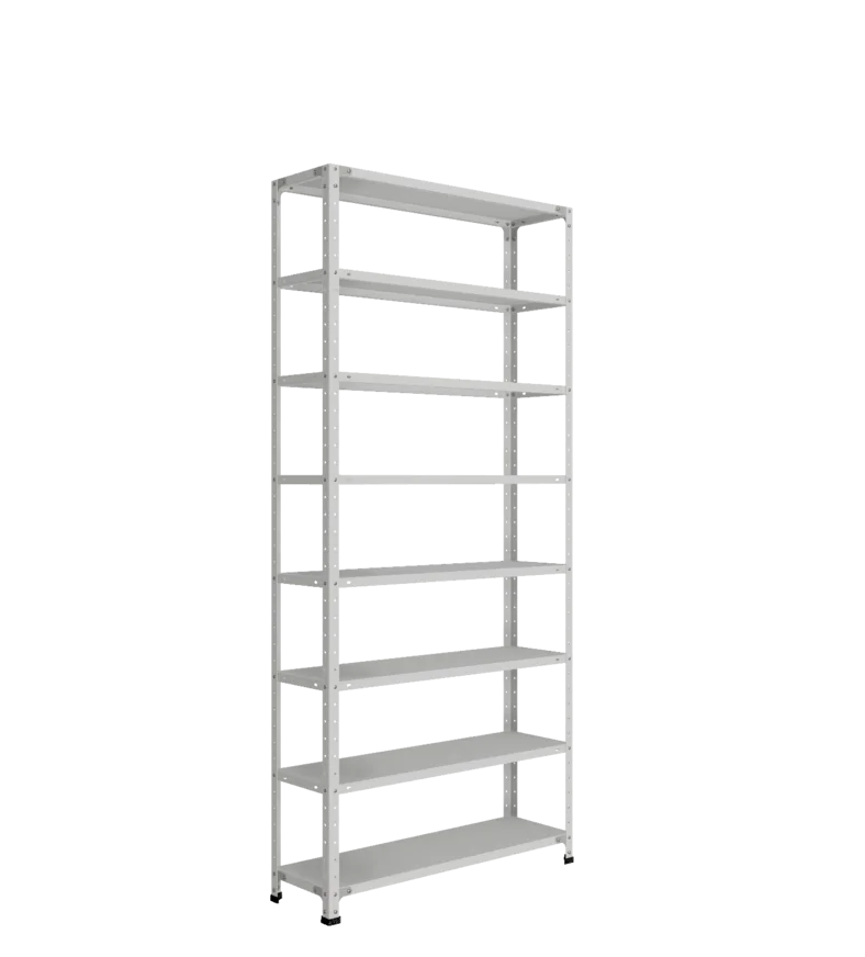 СТ-012 х 2200 х 1000 х окрашен. х 300 х 8 полок х Цинк х Без рёбер жёсткости