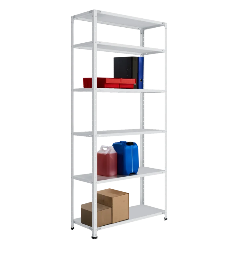 СТ-012 х 2200 х 1000 х окрашен. х 400 х 6 полок х RAL 7038 х Без рёбер жёсткости