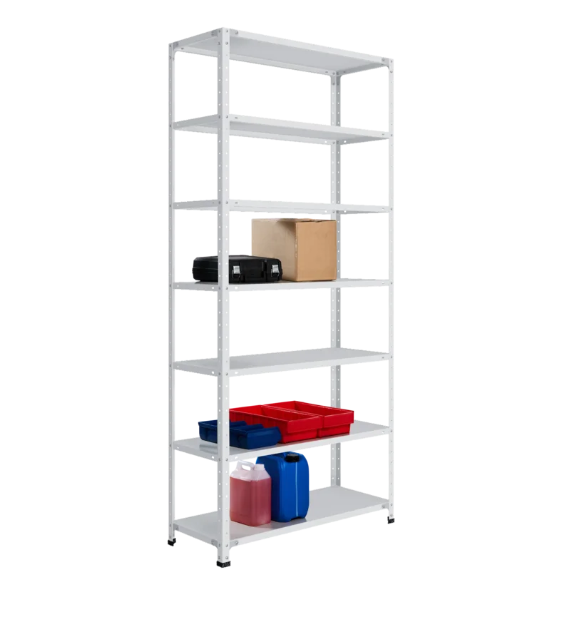 СТ-012 х 2200 х 1000 х окрашен. х 400 х 7 полок х RAL 7038 х Без рёбер жёсткости