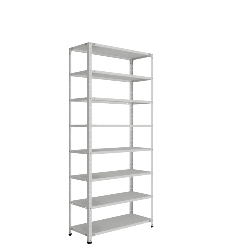 СТ-012 х 2200 х 1000 х окрашен. х 400 х 8 полок х RAL 7038 х Без рёбер жёсткости