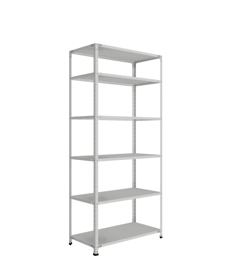 СТ-012 х 2200 х 1000 х окрашен. х 500 х 6 полок х Цинк х Два ребра жесткости на полку