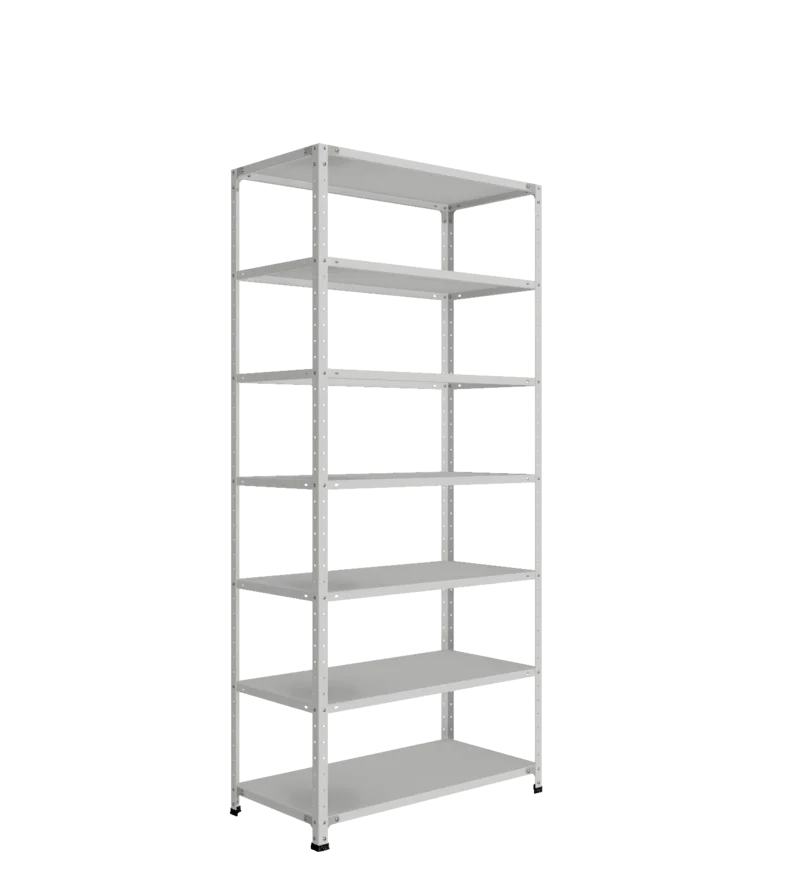 СТ-012 х 2200 х 1000 х окрашен. х 500 х 7 полок х RAL 7038 х Одно ребро жесткости на полку