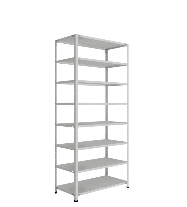 СТ-012 х 2200 х 1000 х окрашен. х 500 х 8 полок х Цинк х Одно ребро жесткости на полку