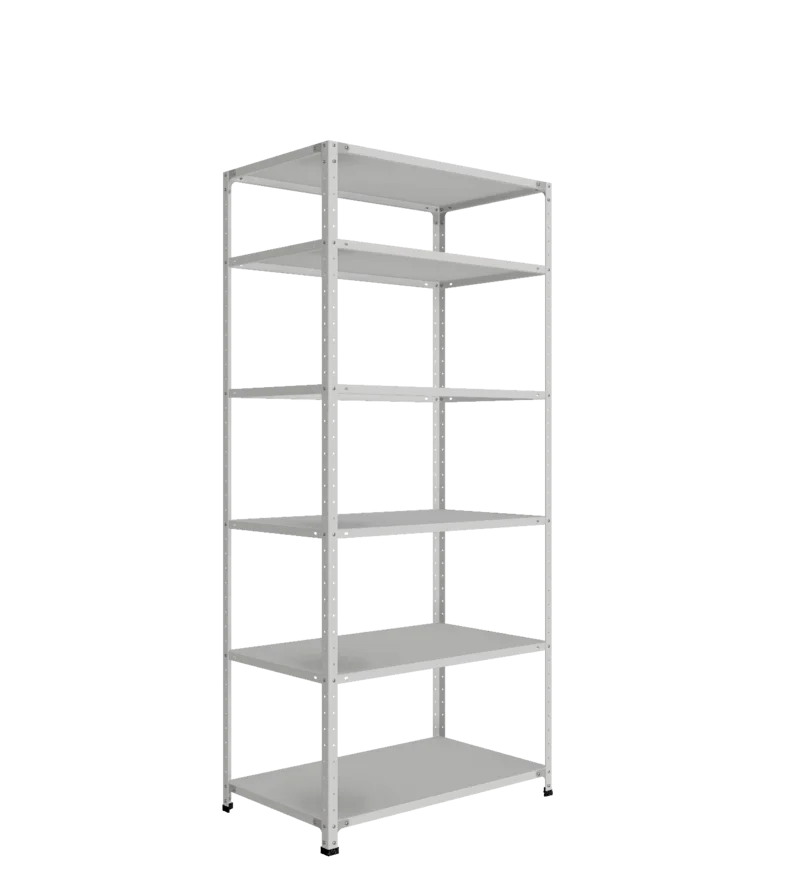 СТ-012 х 2200 х 1000 х окрашен. х 600 х 6 полок х RAL 7038 х Одно ребро жесткости на полку