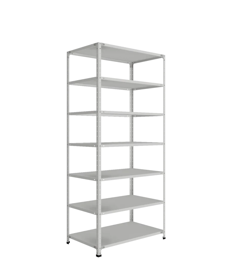 СТ-012 х 2200 х 1000 х окрашен. х 600 х 7 полок х Цинк х Два ребра жесткости на полку