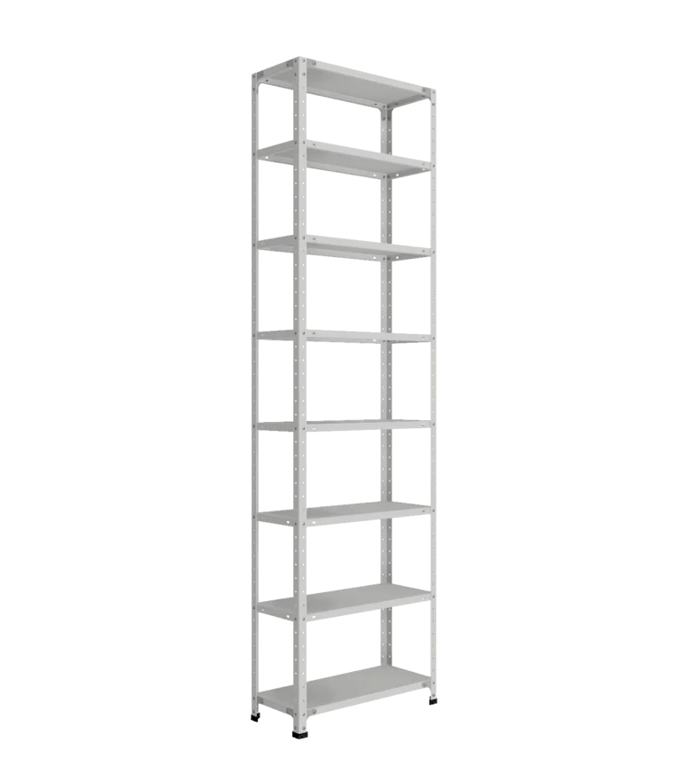 СТ-012 х 2500 х 700 х окрашен. х 300 х 8 полок х Цинк х Без рёбер жёсткости