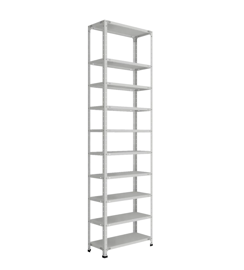 СТ-012 х 2500 х 700 х окрашен. х 300 х 10 полок х RAL 7038 х Без рёбер жёсткости