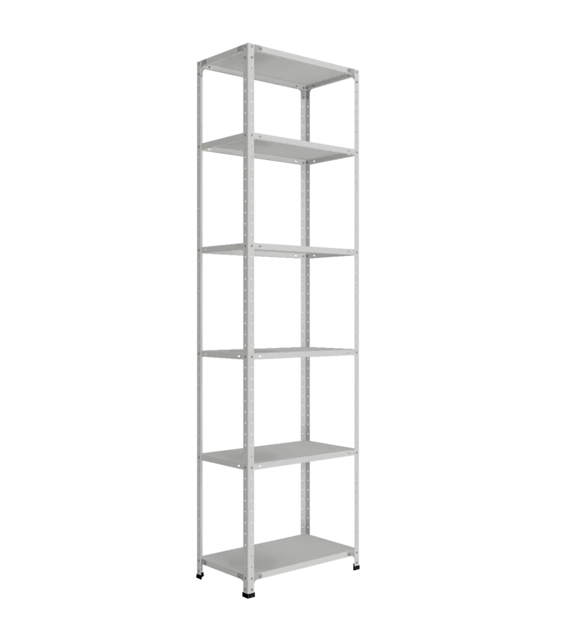 СТ-012 х 2500 х 700 х окрашен. х 400 х 6 полок х RAL 7038 х Без рёбер жёсткости