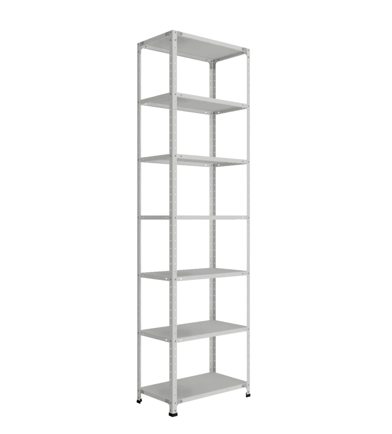 СТ-012 х 2500 х 700 х окрашен. х 400 х 7 полок х Цинк х Без рёбер жёсткости