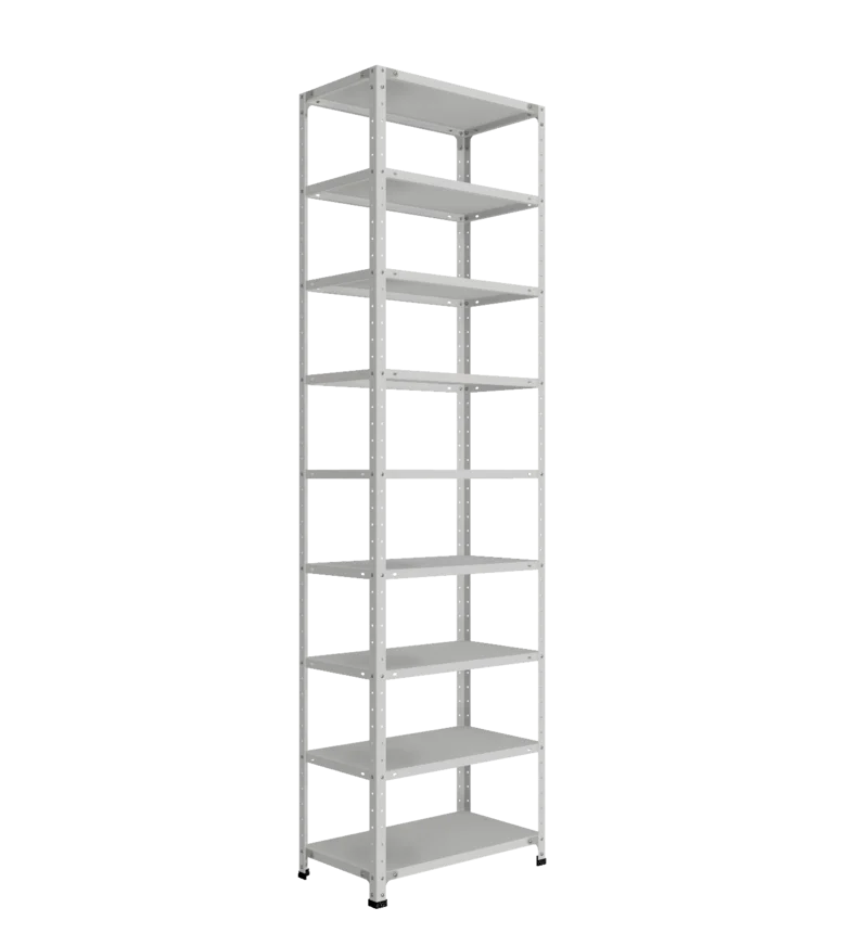 СТ-012 х 2500 х 700 х окрашен. х 400 х 9 полок х RAL 7038 х Без рёбер жёсткости