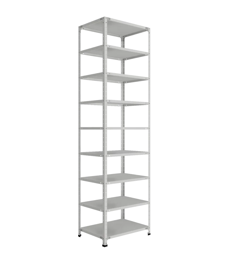 СТ-012 х 2500 х 700 х окрашен. х 500 х 9 полок х RAL 7038 х Без рёбер жёсткости