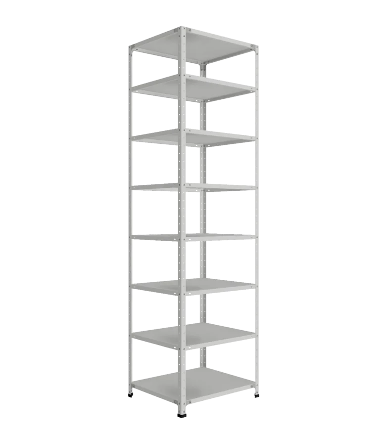 СТ-012 х 2500 х 700 х окрашен. х 600 х 8 полок х Цинк х Без рёбер жёсткости