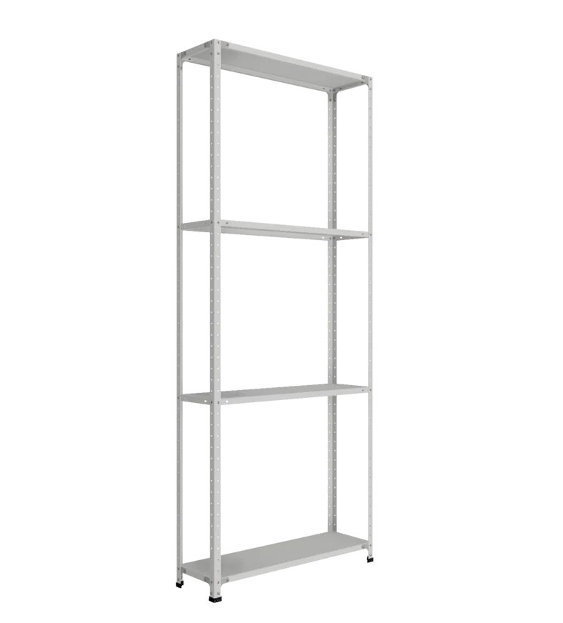 СТ-012 х 2500 х 1000 х окрашен. х 300 х 4 полки х Цинк х Без рёбер жёсткости