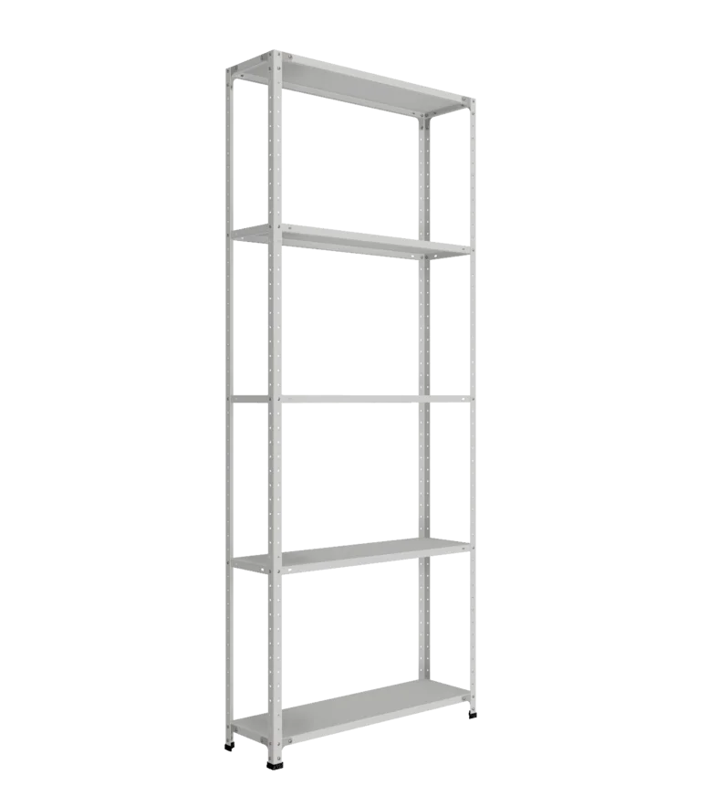 СТ-012 х 2500 х 1000 х окрашен. х 300 х 5 полок х Цинк х Без рёбер жёсткости