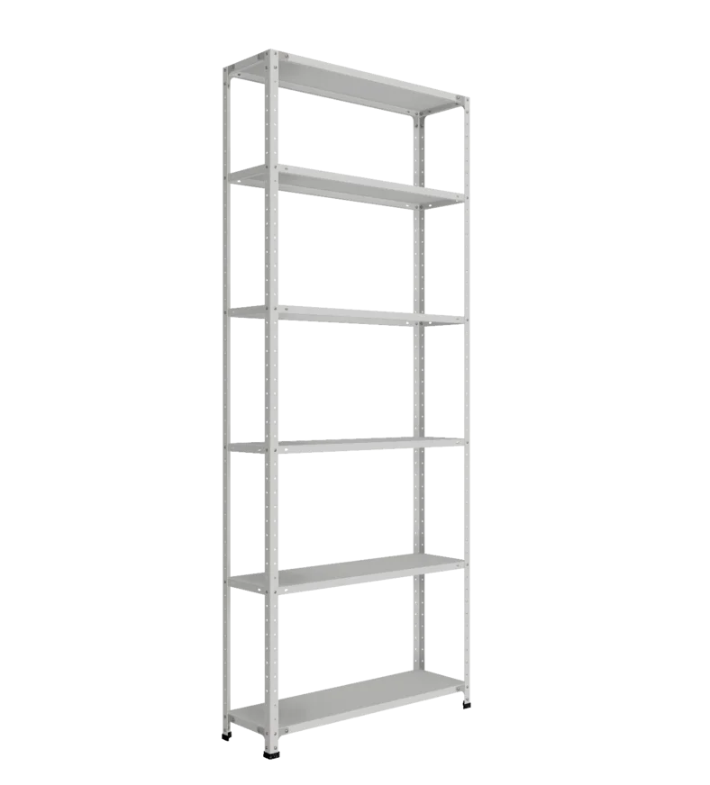 СТ-012 х 2500 х 1000 х окрашен. х 300 х 6 полок х Цинк х Без рёбер жёсткости