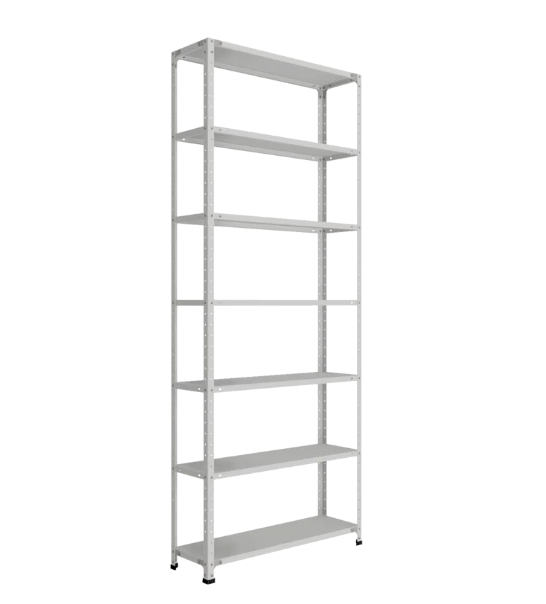 СТ-012 х 2500 х 1000 х окрашен. х 300 х 7 полок х Цинк х Без рёбер жёсткости