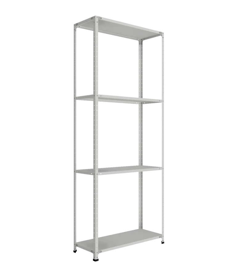 СТ-012 х 2500 х 1000 х окрашен. х 400 х 4 полки х Цинк х Одно ребро жесткости на полку