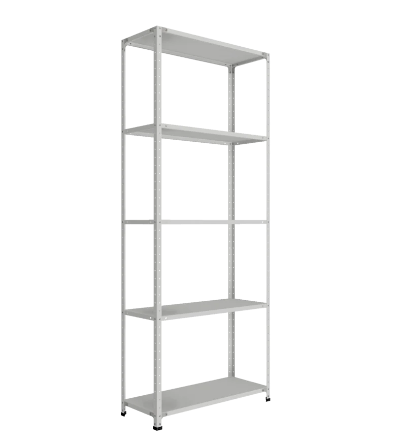 СТ-012 х 2500 х 1000 х окрашен. х 400 х 5 полок х Цинк х Без рёбер жёсткости