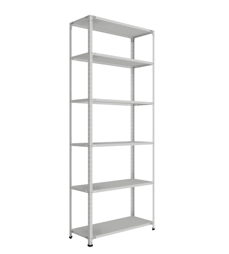 СТ-012 х 2500 х 1000 х окрашен. х 400 х 6 полок х RAL 7038 х Одно ребро жесткости на полку