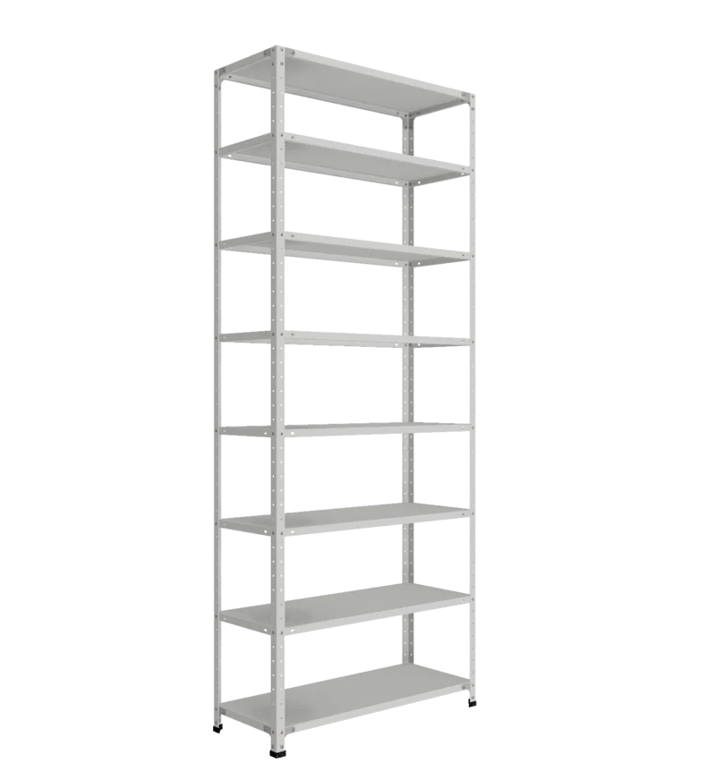 СТ-012 х 2500 х 1000 х окрашен. х 400 х 8 полок х Цинк х Одно ребро жесткости на полку