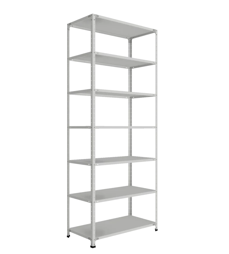 СТ-012 х 2500 х 1000 х окрашен. х 500 х 7 полок х RAL 7038 х Одно ребро жесткости на полку