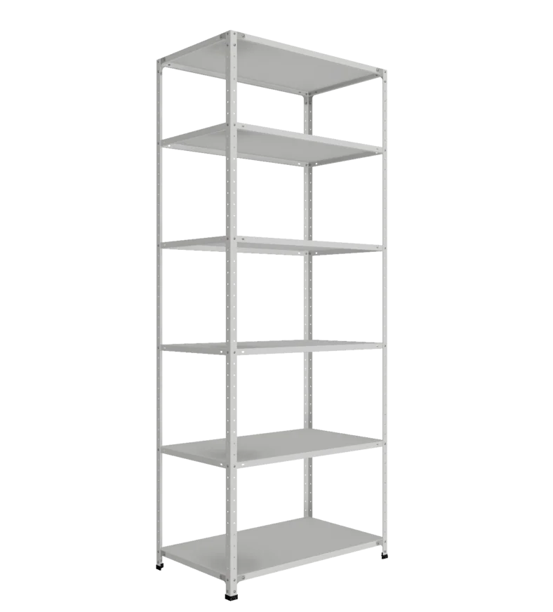 СТ-012 х 2500 х 1000 х окрашен. х 600 х 6 полок х RAL 7038 х Одно ребро жесткости на полку