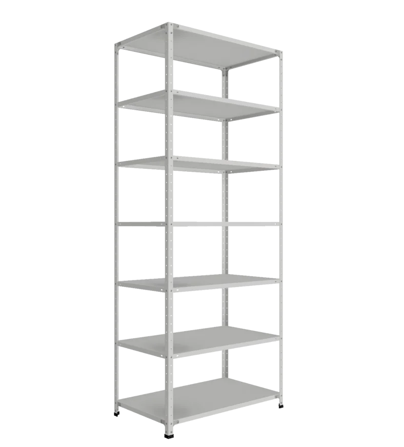 СТ-012 х 2500 х 1000 х окрашен. х 600 х 7 полок х Цинк х Два ребра жесткости на полку