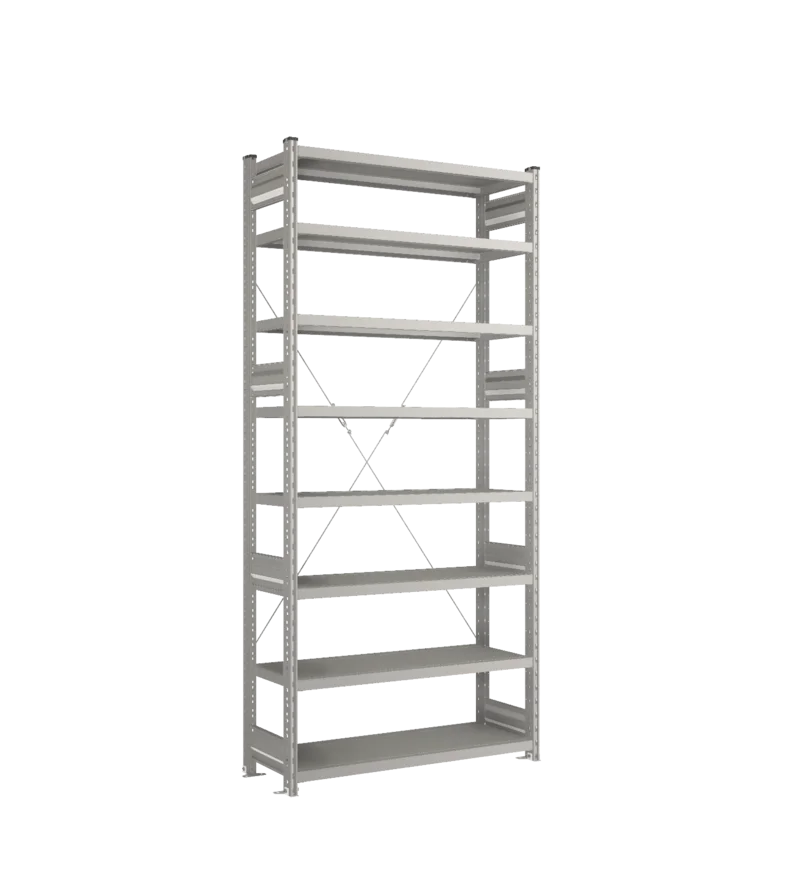 Стеллаж СТ-031-Цинк-2279-1000-400-8 полок-Без ребра жесткости