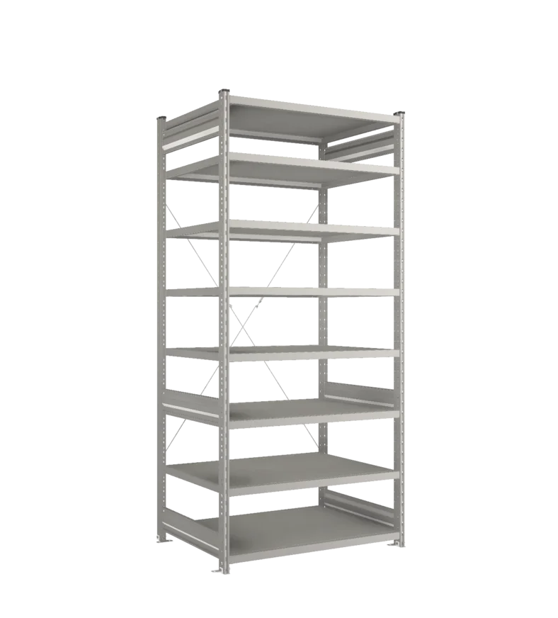 Стеллаж СТ-031-Цинк-2279-1000-800-8 полок-Без ребра жесткости