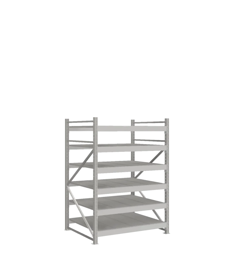 СТ-051 Стеллаж_1800/1050/1200 полки цинк_6 ярусов