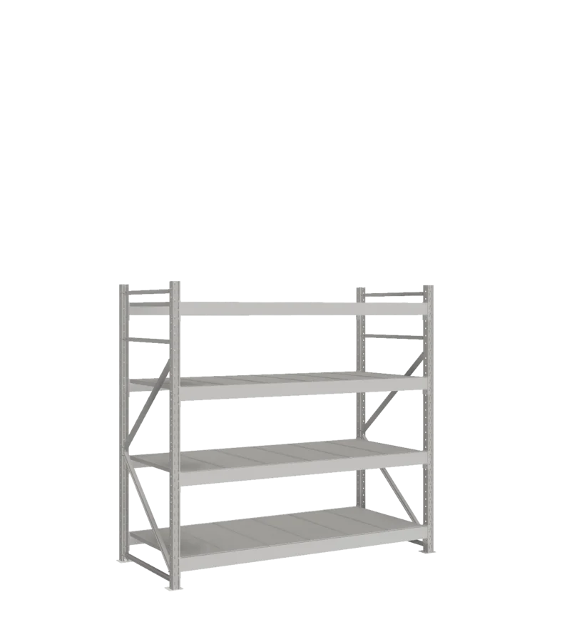 СТ-051 Стеллаж_1800/850/1800 полки цинк_4 яруса